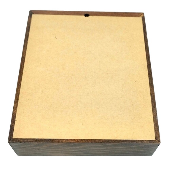 VINTAGE SHADOW BOX FRAMED BIRD & FLOWERS PRINT~6.5” x 5.2” x 1.5” - Picture 3 of 3